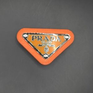 Orange Prada Triangle Patch/Croc Charm